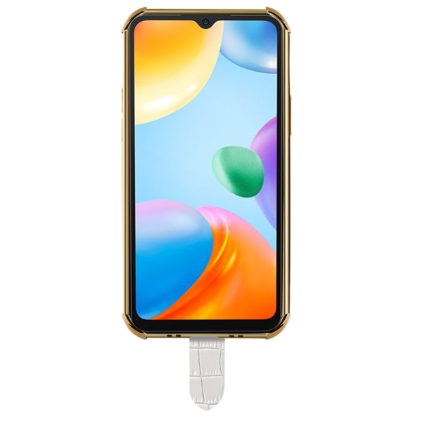 SKALO Xiaomi Redmi 10C Krokotiili Kultainen Reuna Kuori käsihihna - Musta Black