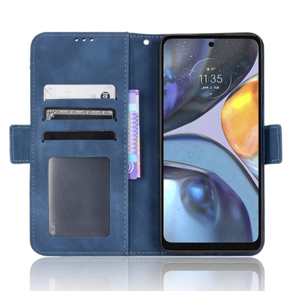 SKALO Motorola Moto G22 6-FACK Plånboksfodral - Blå Blå