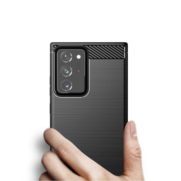 Iskunkestävä Armor Carbon TPU-kotelo Samsung Note 20 Ultra - lisää saatavilla Black
