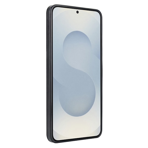 SKALO Samsung S25 Edge PU-Nahkainen Korttikotelo Suojakuori - Musta Black