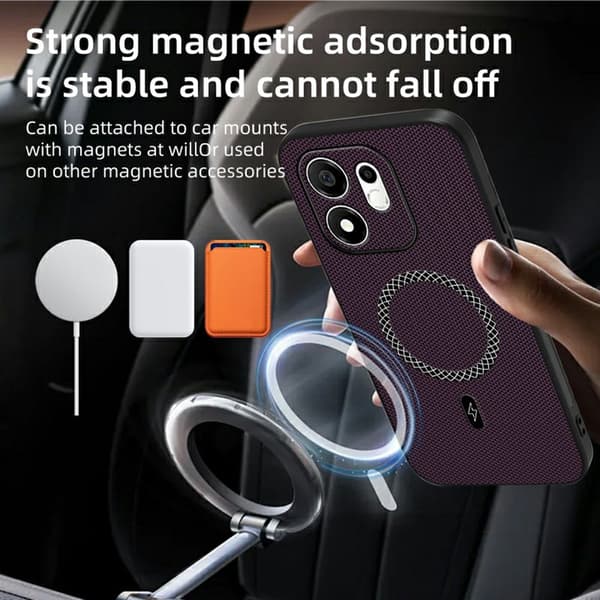 SKALO Triangle Texture PU-Læder Cover til Honor 600 Smart - Sort Black