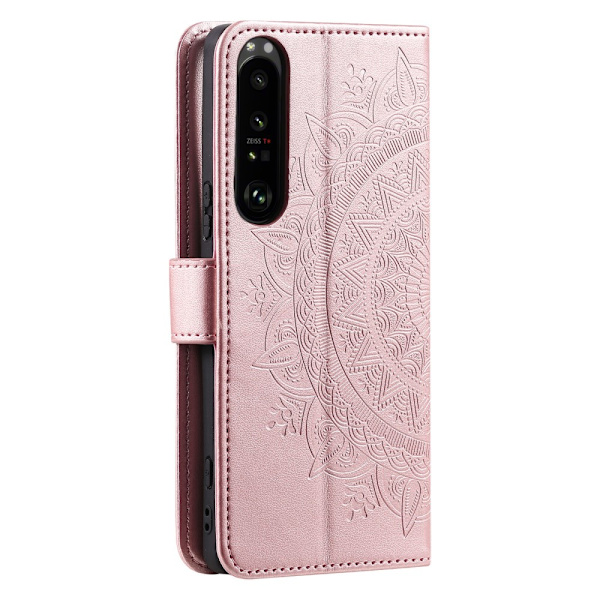 SKALO Sony Xperia 1 VI Mandala Plånboksfodral - Roséguld Rosa guld