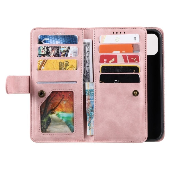 SKALO Samsung A22 5G Big Wallet Mocka Plånboksfodral - Rosa Rosa