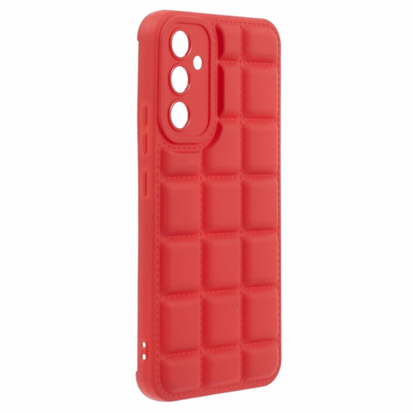 SKALO Samsung A15 5G Puffer Bumper TPU-suojakuori - Punainen Red