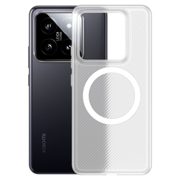 SKALO Xiaomi 14 5G Twill Magnetring Skal - Vit Vit
