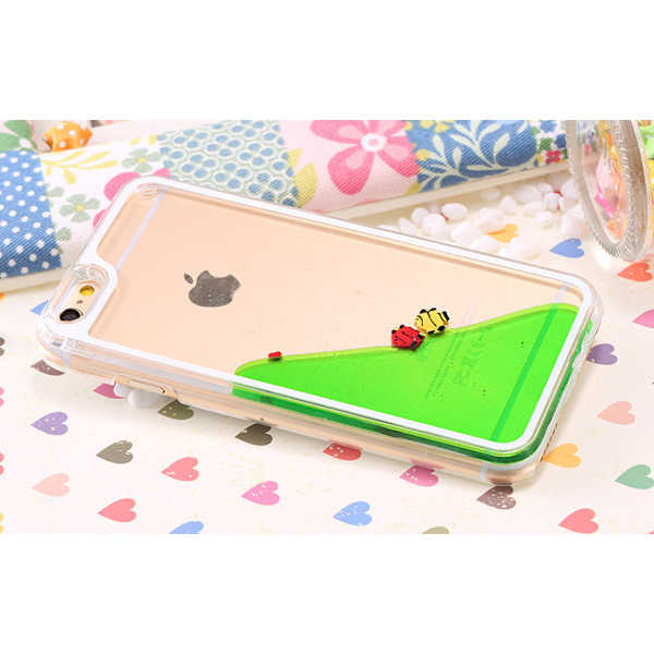 Flytande Akvarium Fisk Skal iPhone 6/6S Pink