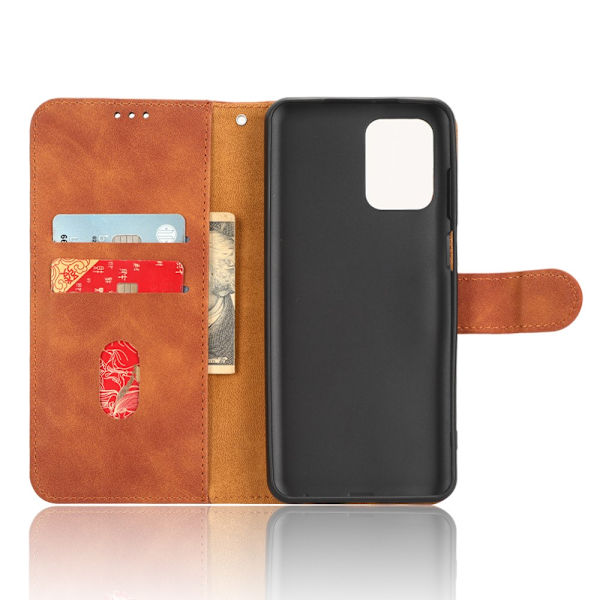 SKALO Motorola Moto G23 4G Matt PU-læderpungetui - Brun Brown
