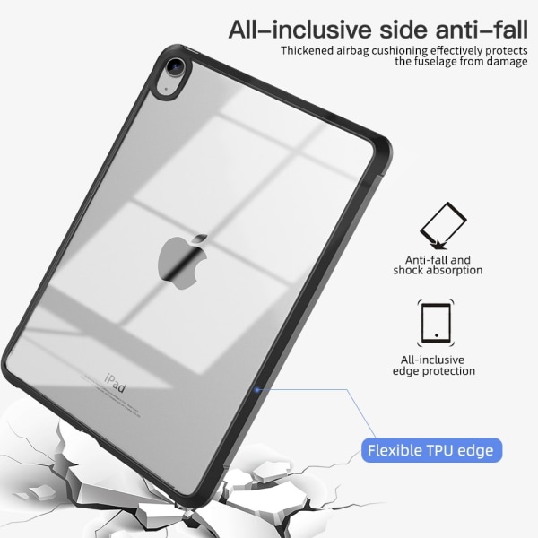 SKALO iPad 10.9 (2022) Hybrid Skal - Svart Svart