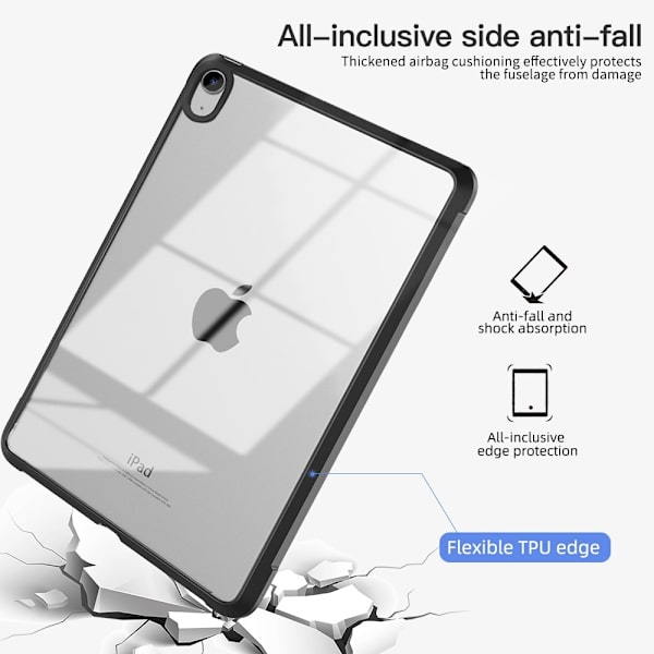 SKALO iPad 10.9 (2022) Hybrid Skal - Svart Svart
