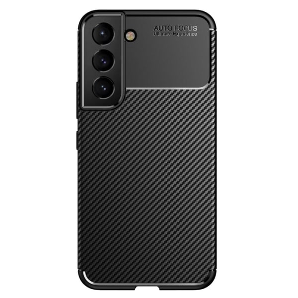 SKALO Samsung S22+ Carbon Fiber TPU cover - Sort - Vælg farve Black