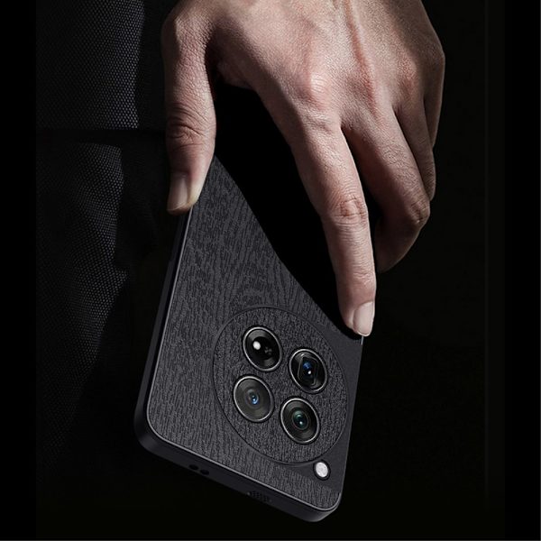 SKALO OnePlus 12 5G PU-læder Hybrid Cover - Sort Black