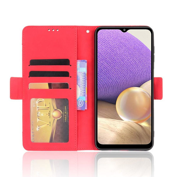 SKALO Samsung A04s 4G 6-lokeroa Lompakkokotelo - Punainen Red