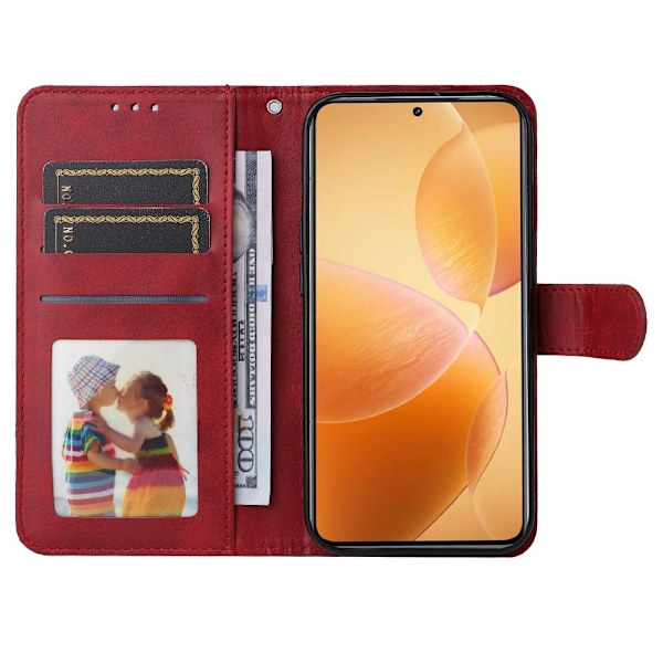 SKALO Xiaomi 14T Pro PU-læder Pungetui - Vælg farve Red