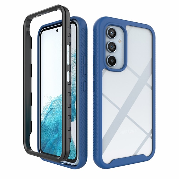SKALO Samsung A54 5G Stødsikker Clear Hybrid Cover - Mørkeblå Dark blue