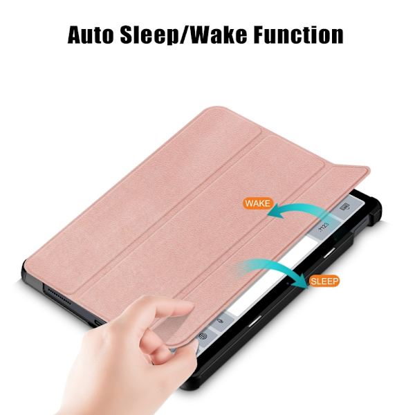 SKALO Xiaomi Redmi Pad SE Trifold Flip Cover - Rosa guld Pink gold