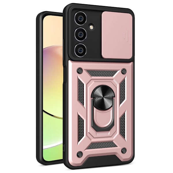 SKALO Samsung A05s 4G Armor hybridi metallirengas kameran liukusäädin - Ruusukulta Pink gold