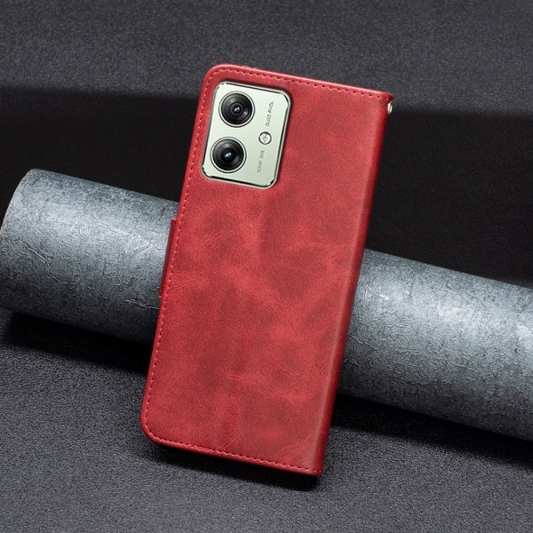 SKALO Motorola Moto G54 5G Plånboksfodral i PU-Läder - Röd Röd