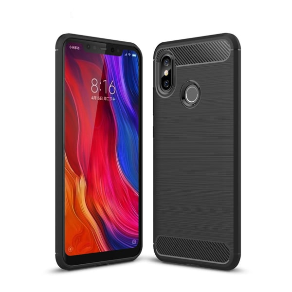 Stødsikker Armour Carbon TPU etui Xiaomi Mi 8 - flere farver Red