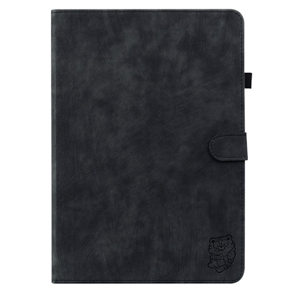 SKALO Lenovo Tab M7 (Gen 3) Cute Tiger PU-læder Flip Cover - Sort Black