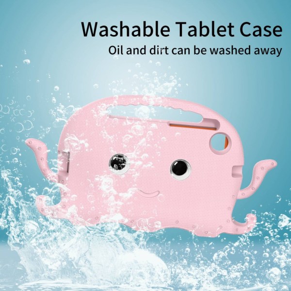 SKALO Samsung Tab A7 Lite 3D Cartoon Barnskal - Rosa Rosa