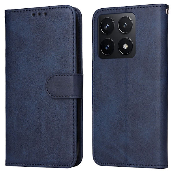 SKALO Xiaomi 14T PU-nahkainen Lompakkokotelo - Valitse väri Blue