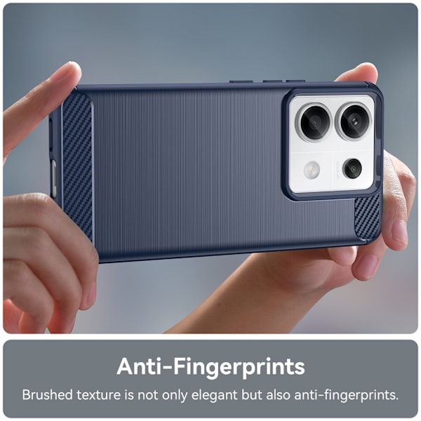 SKALO Xiaomi Redmi Note 13 Pro 5G Armor Carbon Stöttåligt TPU-skal - Fler färger Blå