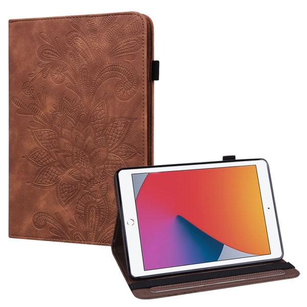 SKALO iPad 10.2 Mandala Flip Cover - Brun Brown