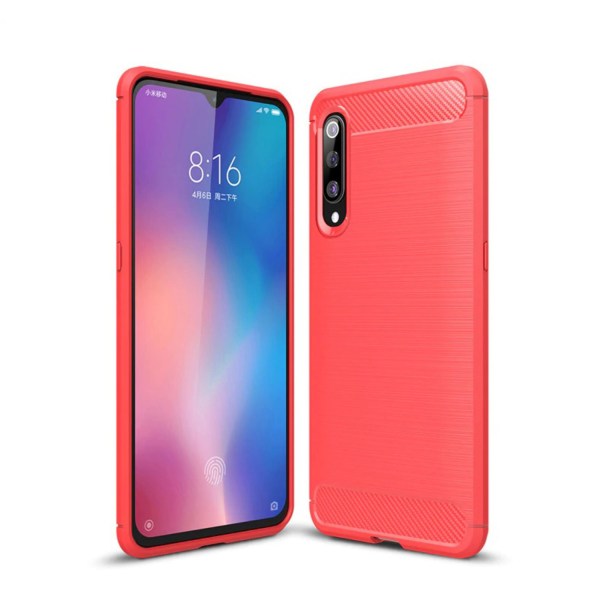 Stødsikker Armour Carbon TPU cover Xiaomi Mi 9 - flere farver Red