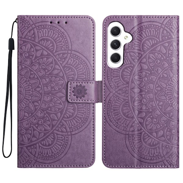 SKALO Samsung A15 5G Mandala lompakkokotelo - Violetti Purple