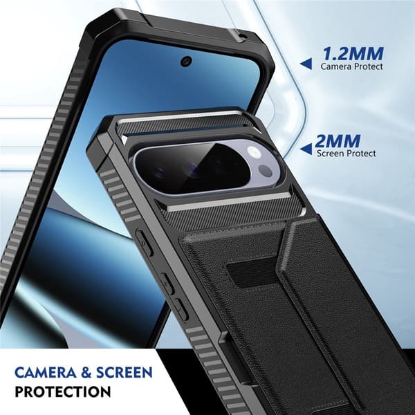 SKALO Armor Kortholder Cover til Google Pixel 11 Pro - Sort Black