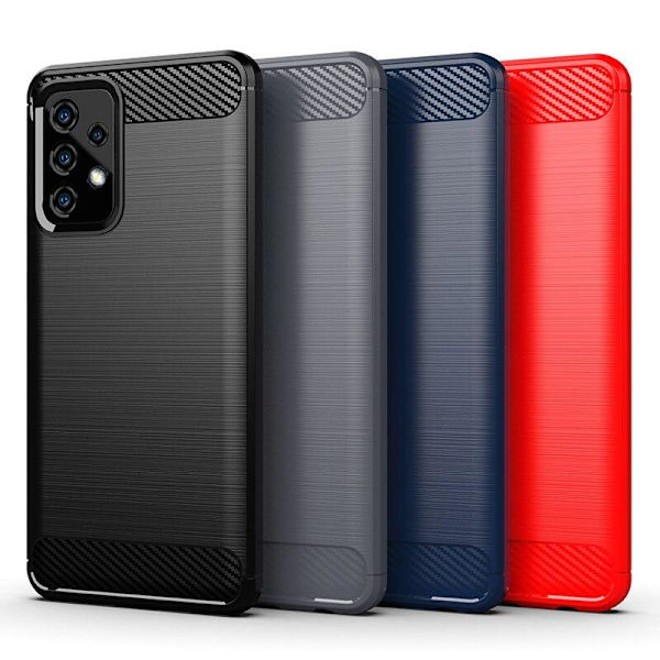 SKALO Samsung A53 5G Armor Carbon Iskunkestävä TPU suojakuori - Valitse väri Black