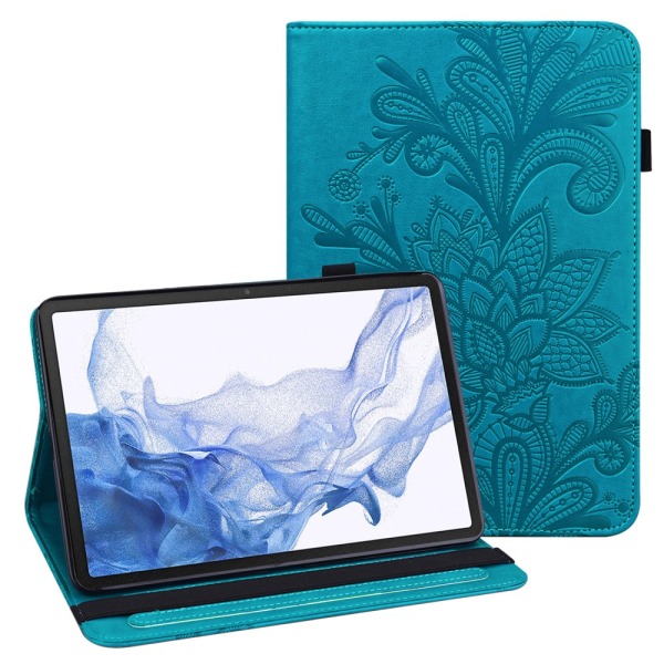 SKALO Samsung Tab S8 Mandala Flip Cover - Blå Blue
