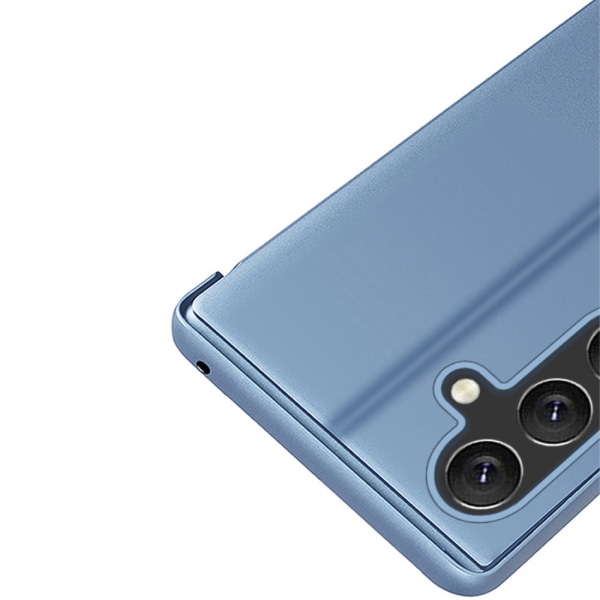 SKALO Samsung A54 5G Clear View Mirror Lompakko - Sininen Blue
