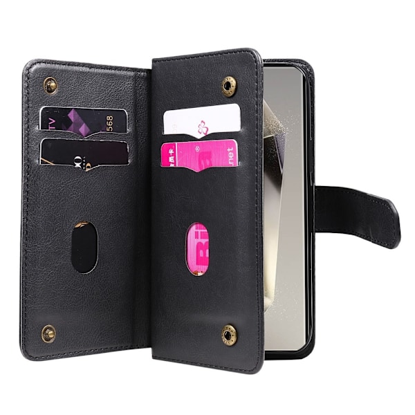 SKALO Samsung S25 Ultra KT 10-RUM Flip Cover - Sort Black
