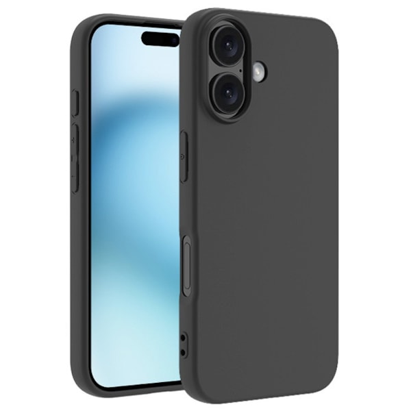 SKALO iPhone 16 Plus Mattsvart Ultratunn TPU-Skal Svart