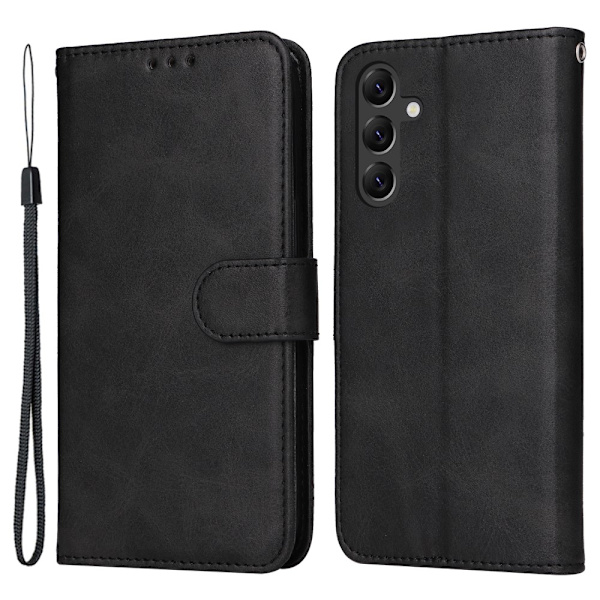 SKALO Samsung A15 5G PU-læder Pungetui - Vælg farve Black