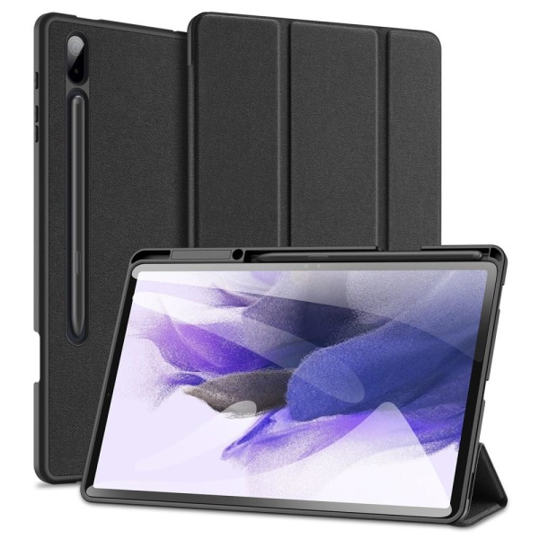 DUX DUCIS Samsung Tab S7+/S7 FE/S8+ DOMO Series Trifold Flip Cover - Sort Black