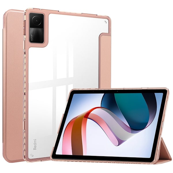 SKALO Xiaomi Redmi Pad Trifold Fodral med Transparent Baksida - Roséguld Rosa guld