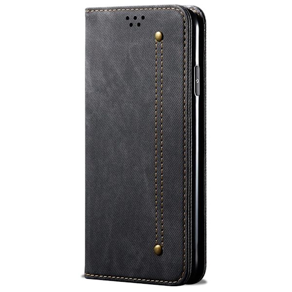 SKALO Samsung S24+ Jeans Flip Cover - Sort Black