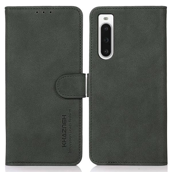 SKALO Sony Xperia 10 V KHAZNEH Pungetui i PU-læder - Grøn Green