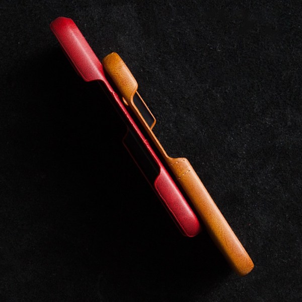 SKALO iPhone 16 PU-Läder Korthållare Skal - Brun Brun