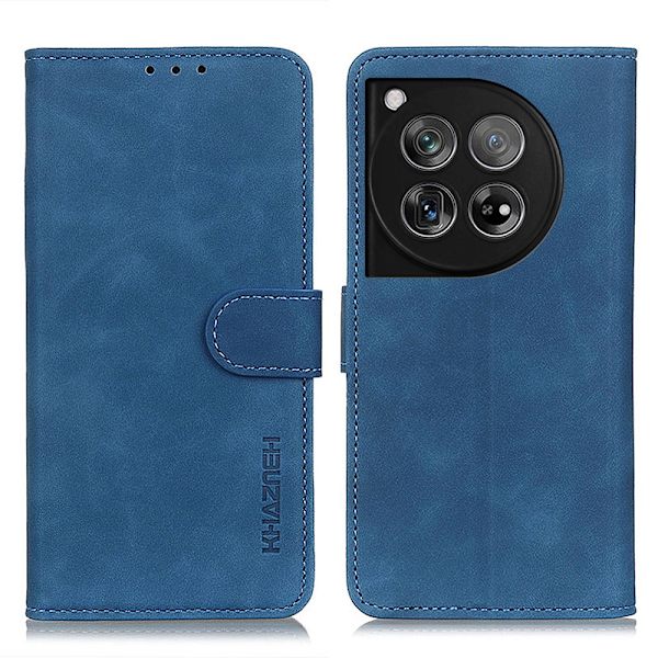 SKALO OnePlus 12 5G KHAZNEH Pungetui i PU-læder - Blå Blue