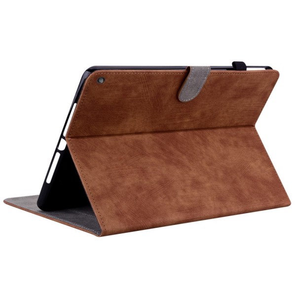SKALO Amazon Fire HD 10/10 Plus (2021) Cute Tiger PU-læder Flip Cover - Brun Brown