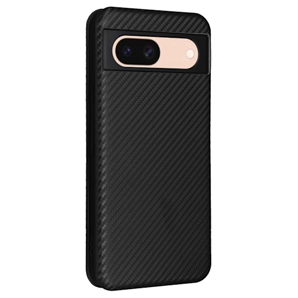 SKALO Google Pixel 8a Carbon Fiber Pungetui - Sort Black
