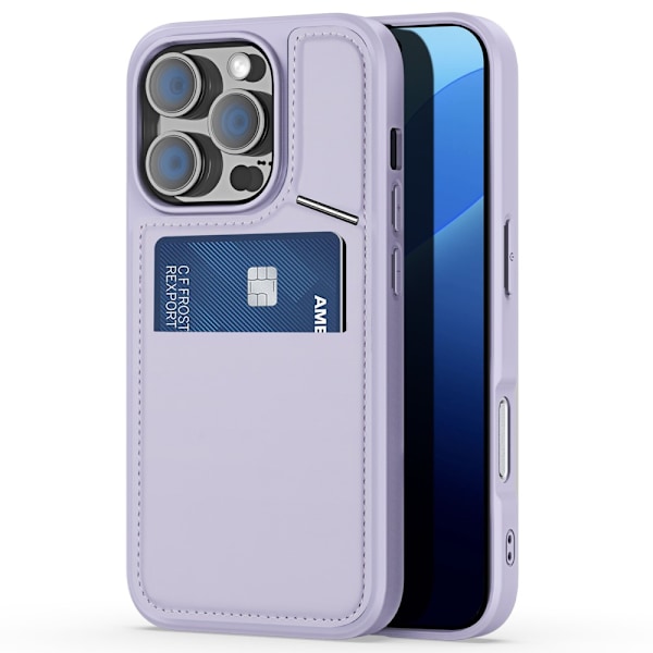 DUX DUCIS iPhone 16 Pro Rafi II Series Cover med Kortholder - Lilla Purple