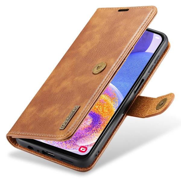 DG MING Samsung A23 5G 2-in-1 magneetti lompakkokotelo - Ruskea Brown