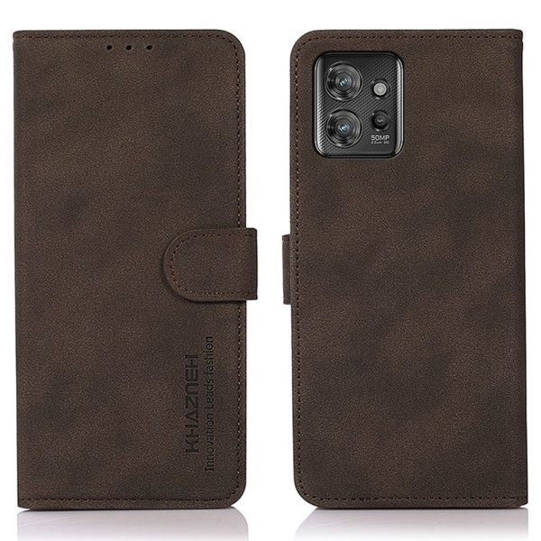 SKALO Motorola ThinkPhone 5G KHAZNEH Plånboksfodral i PU-Läder - Brun