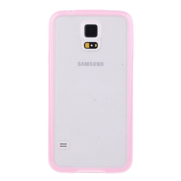 Himmeä Läpinäkyvä kansi värillisellä kehyksellä Samsung S5 - enemmän värejä Yellow