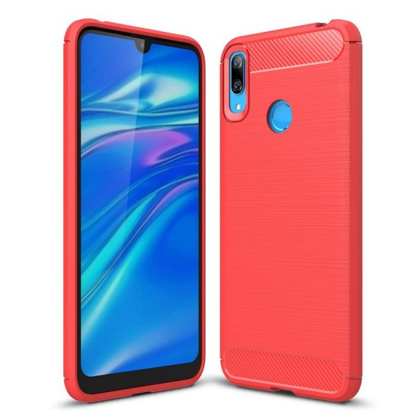Stødsikkert Armour Carbon TPU cover Huawei Y6 2019 - flere farver Red