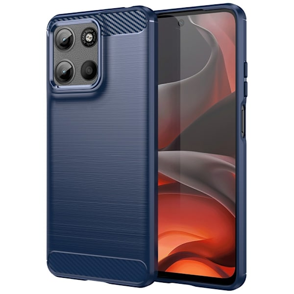 SKALO Motorola Moto G15 4G Armor Carbon Skal - Fler färger Blå